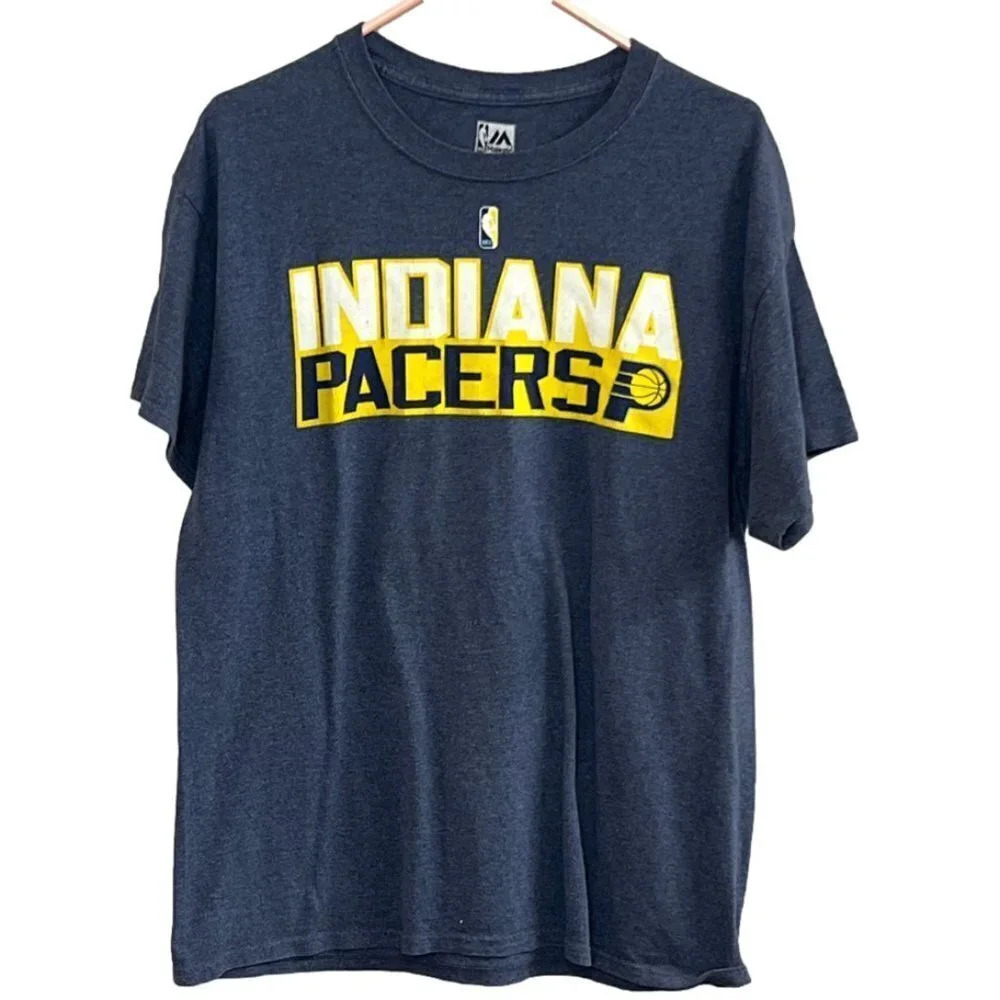 Men's Paul George #13 Indiana Pacers Majestic NBA Short Sleeve T-Shirt. Size L